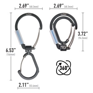 Καραμπίνερ Nite Ize FlipOut™ Dual Μαύρο για Κλειδιά EDC Camping Outdoor