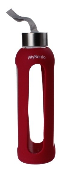 MyBento Γυάλινο οικολογικό παγούρι νερού  Κόκκινο 500 ml